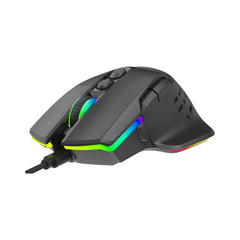 A Photo Of Porodo Gaming 9D Wired Mouse DPI 12800 with 13 Modes RGB Light - Black | PDX320