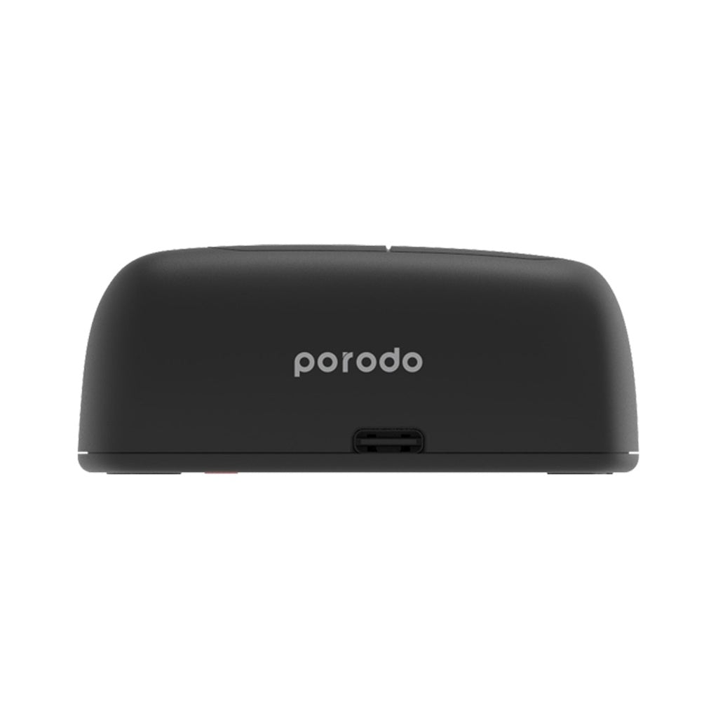 A Photo Of Porodo Wireless Horizontal Mouse DPI 2000 - Black | PD-WHRMS-BK