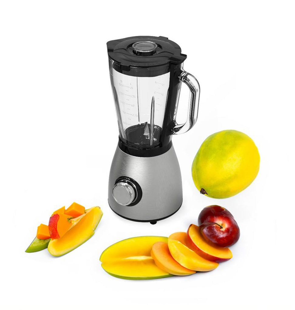 A Photo Of Porodo LifeStyle 800W 1.5L SS Blender with Grinder with BS Plug | PD-LSBLGR-BK