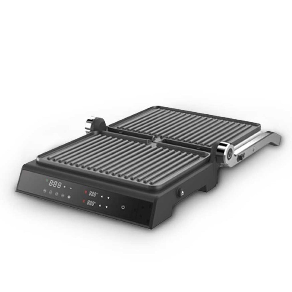 A Photo Of Porodo LifeStyle Glasstop Digital Grill with Removable Grill Plate - Black | PD-LSDGGR-BK