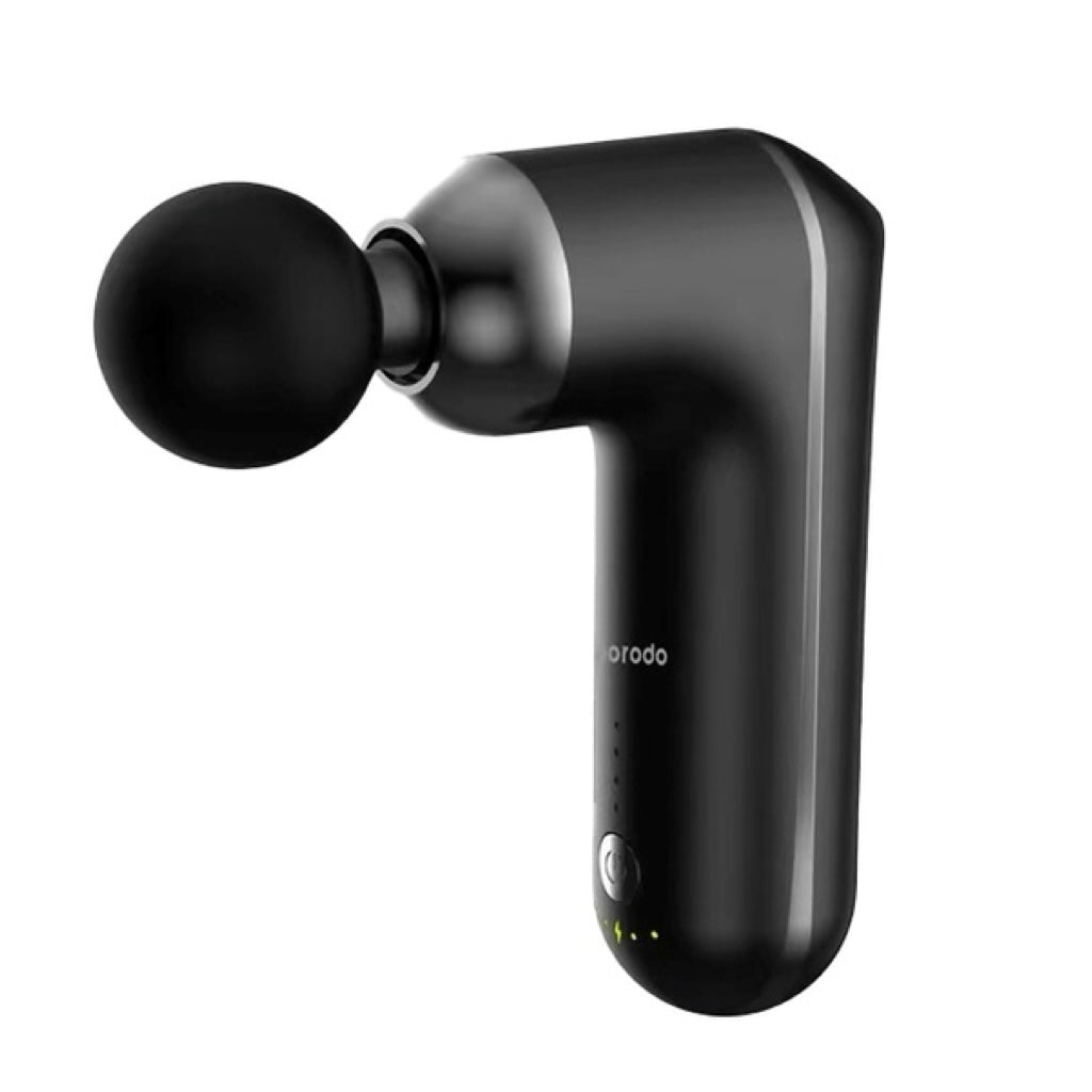 A Photo Of Porodo Lifestyle 12V Varying Speed Mini Massage Gun With USB-C Port 2000mAh