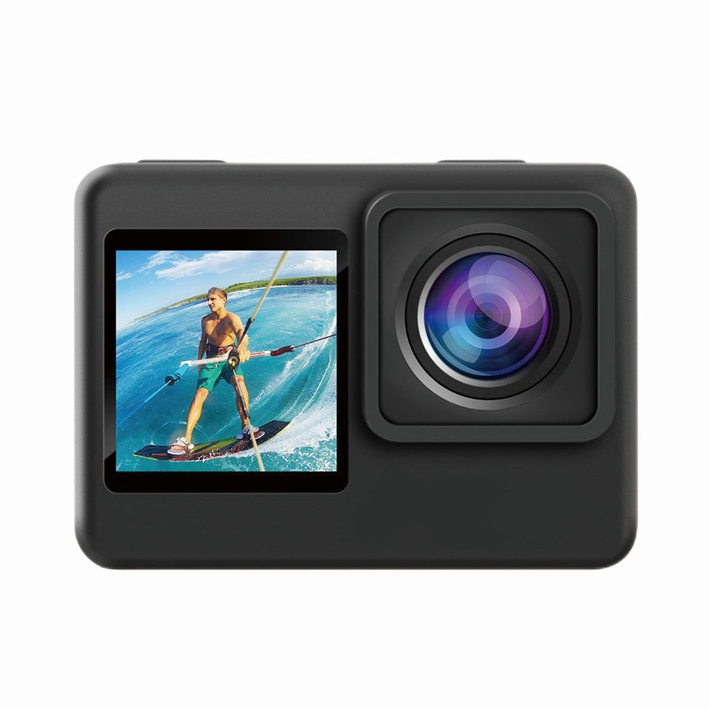 A Photo Of Porodo Lifestyle Waterproof 4K Action Camera 900mAh - Black | PD-4KACAM-BK