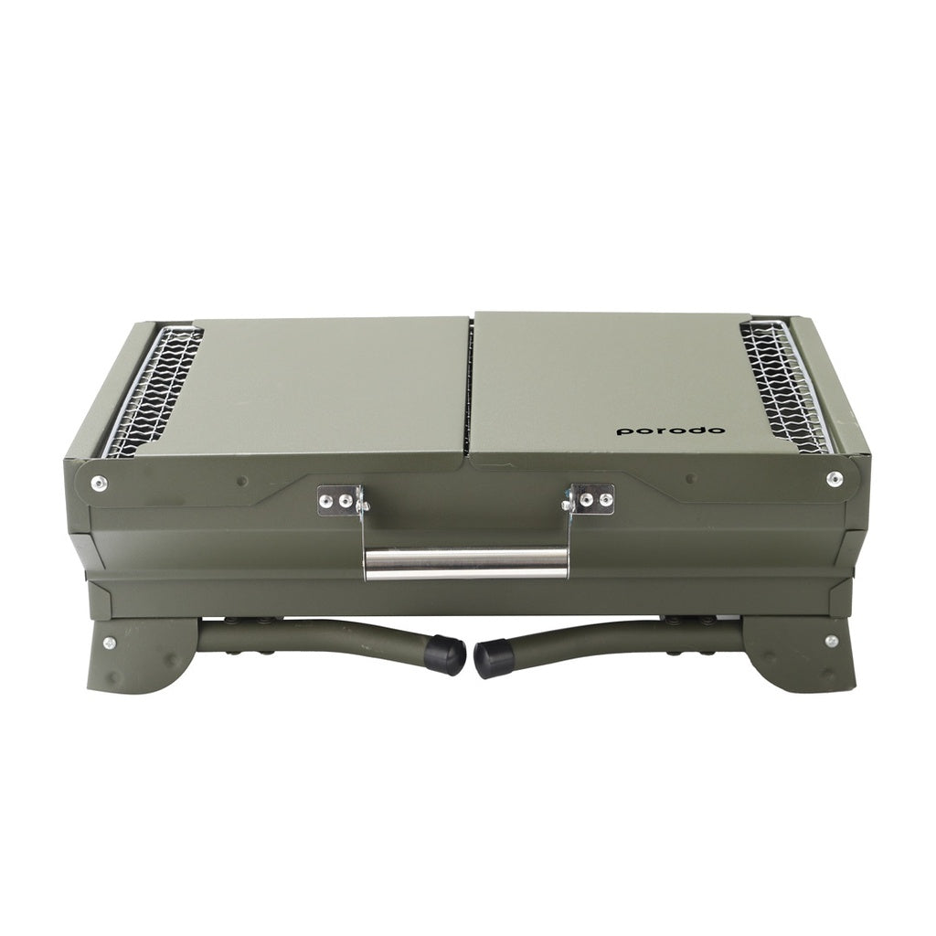 A Photo Of Porodo Lifestyle Camping Folding Charcoal Grill/Carbon Oven - Green | PD-LCFCGO-GN