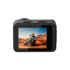 A Photo Of Porodo Lifestyle Fully Waterproof UHD Action Camera Dual Display With Video Stabilisation | PD-5KACAM-BK