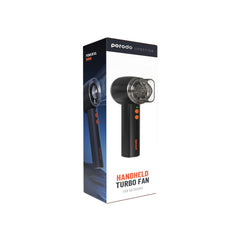 A Photo Of Porodo Lifestyle Handheld Turbo Fan For Outdoors - Black | PD-LSPHMCF-BK