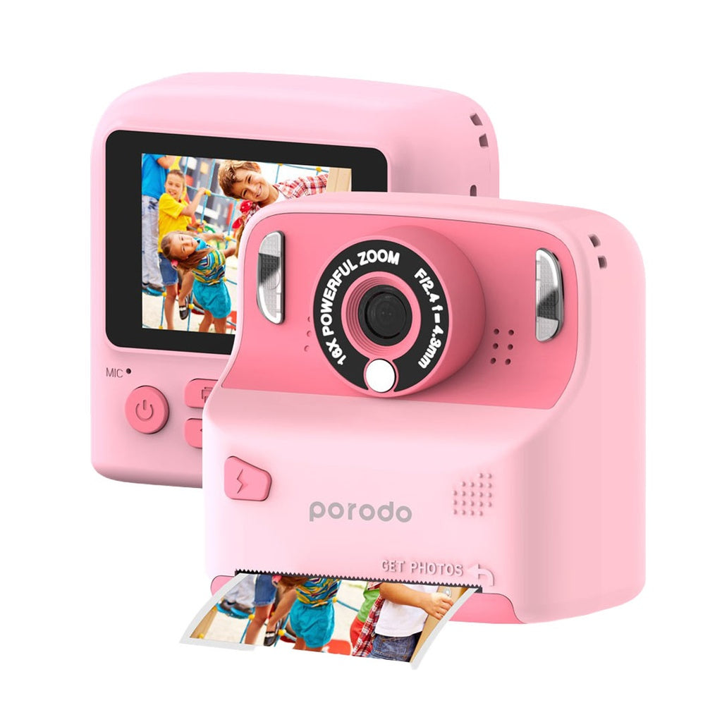 A Photo Of Porodo Lifestyle Kids Print Camera Thermal Printing