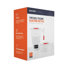 A Photo Of Porodo Lifestyle Portable Folding Electric Kettle - White | PD-KTLD850W-WH