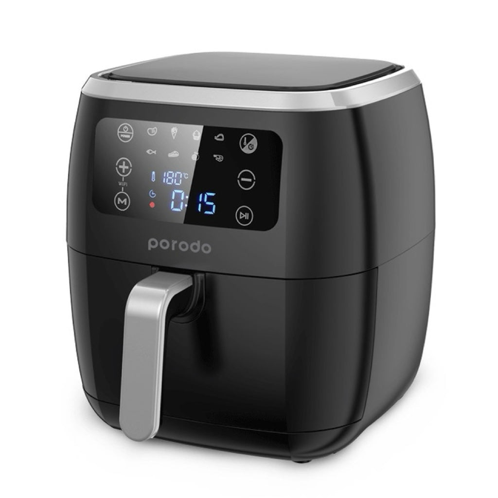 A Photo Of Porodo Lifestyle Smart Air Fryer with App Control 6L | PD-LSARFR2-BK