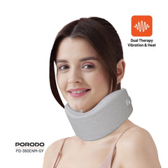 A Photo Of Porodo Neck Pillow Massager with Hot Compress - Gray | PD-360ENM-GY