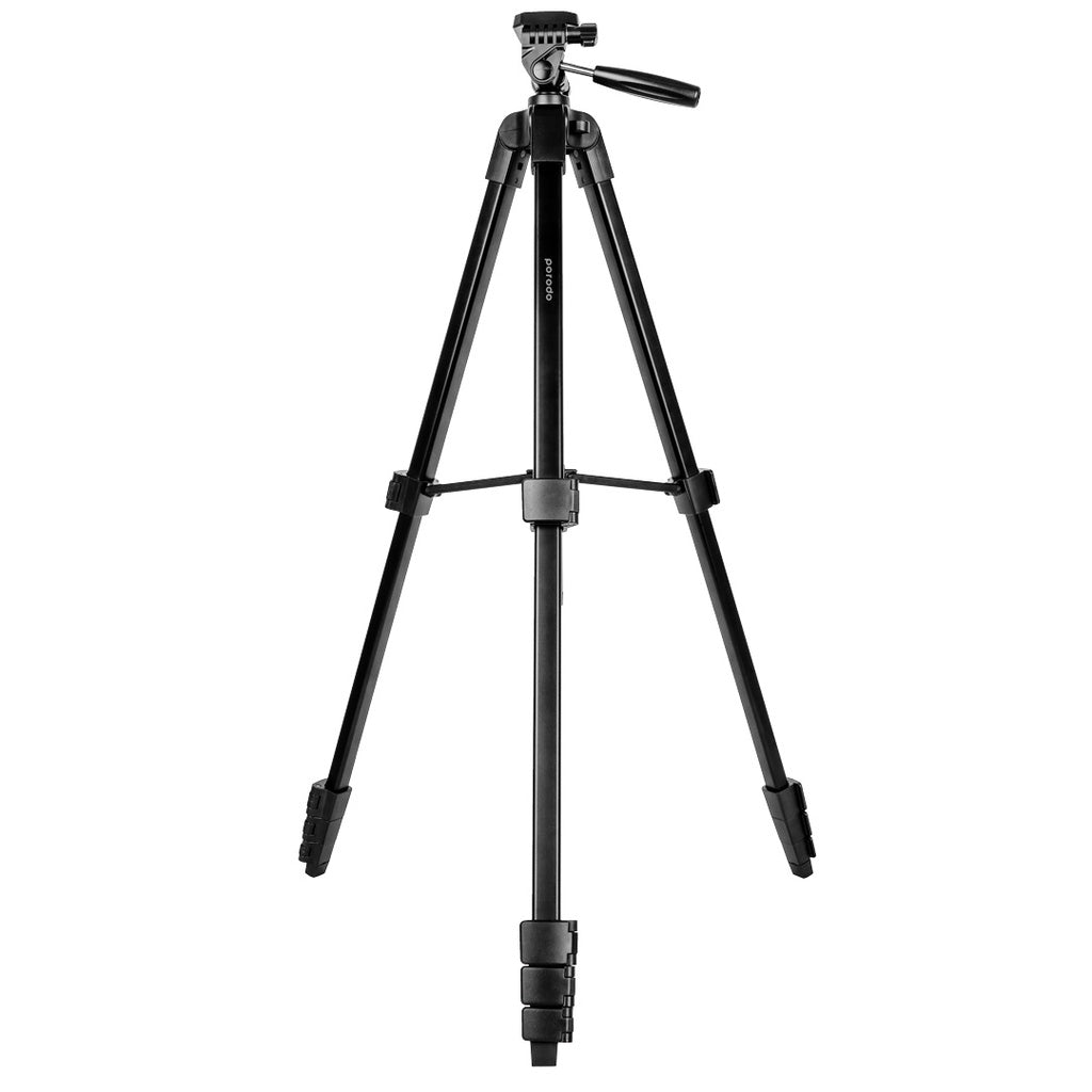 A Photo Of Porodo Professional Gimbal Tripod - Black | PD-TRPAL-BK