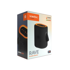 A Photo Of Porodo Soundtec Rave Portable Speaker - Black |  PD-STSP12W-BK