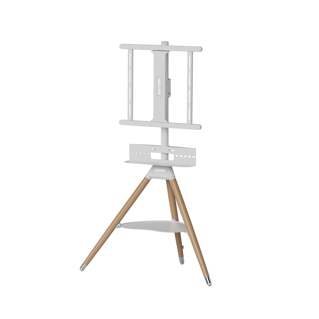 A Photo Of Porodo TV Stand Wooden Tripod | PD-ATVFTS-WH