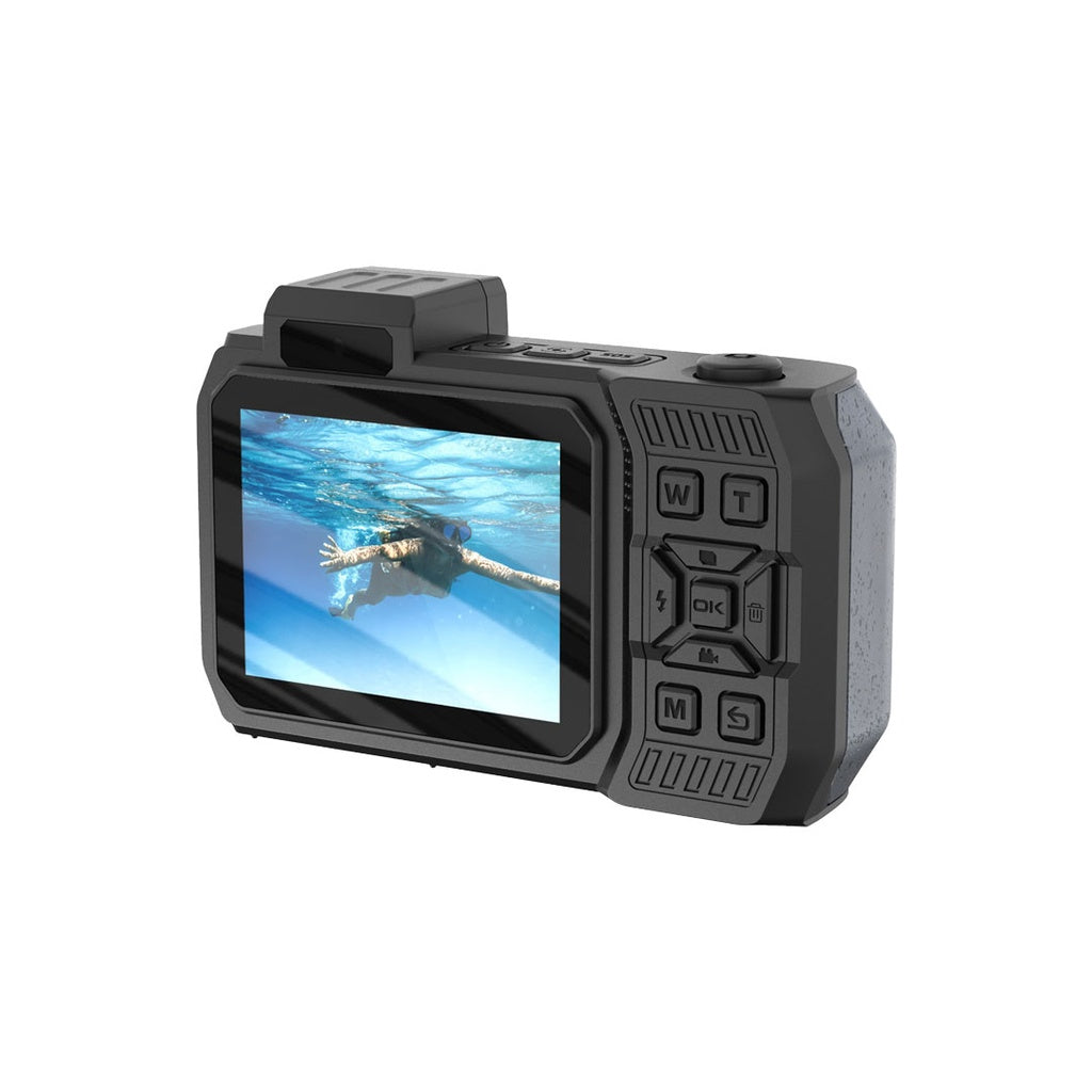 A Photo Of Porodo Waterproof Digital Camera Dual Screen & 18x Zoom