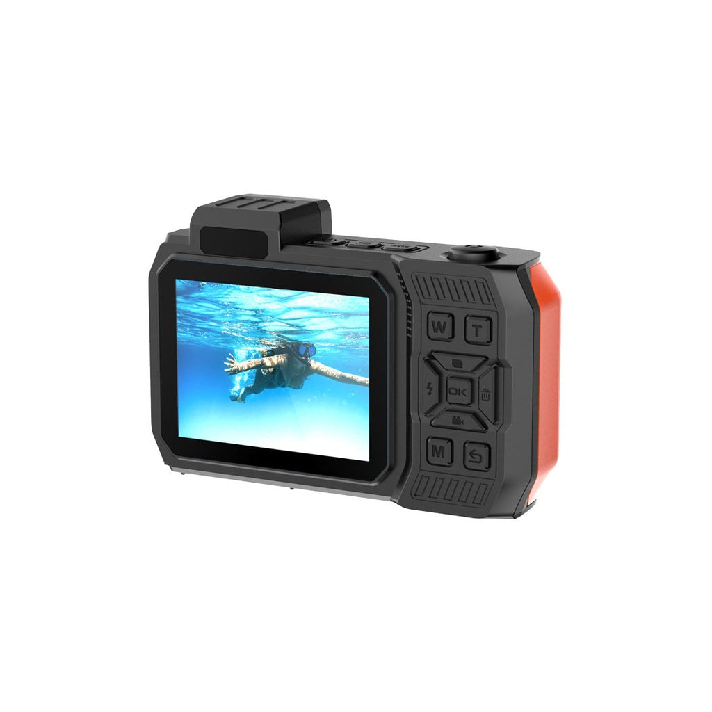 A Photo Of Porodo Waterproof Digital Camera Dual Screen & 18x Zoom