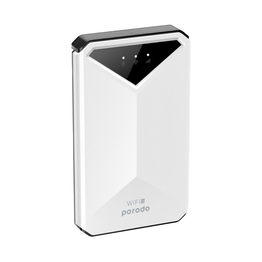 A Photo Of Porodo portable MiFi 3G/4G Router CAT4 V2 without Display | PD-PT4GRWD-WH