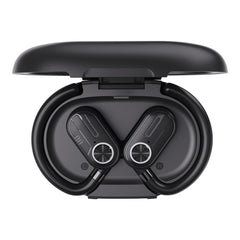 A Photo Of Powerology ENC TWS Air Conduction Earbuds and Charging Case with Display 40mAh8 - Black | PWLAU008