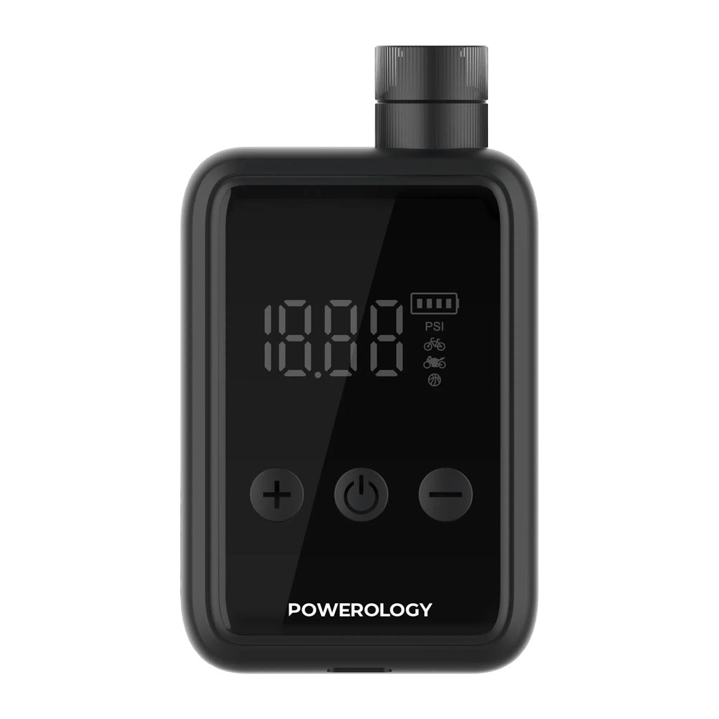 A Photo Of Powerology Super Compact Tire Inflator - Black | P25CMAPBK