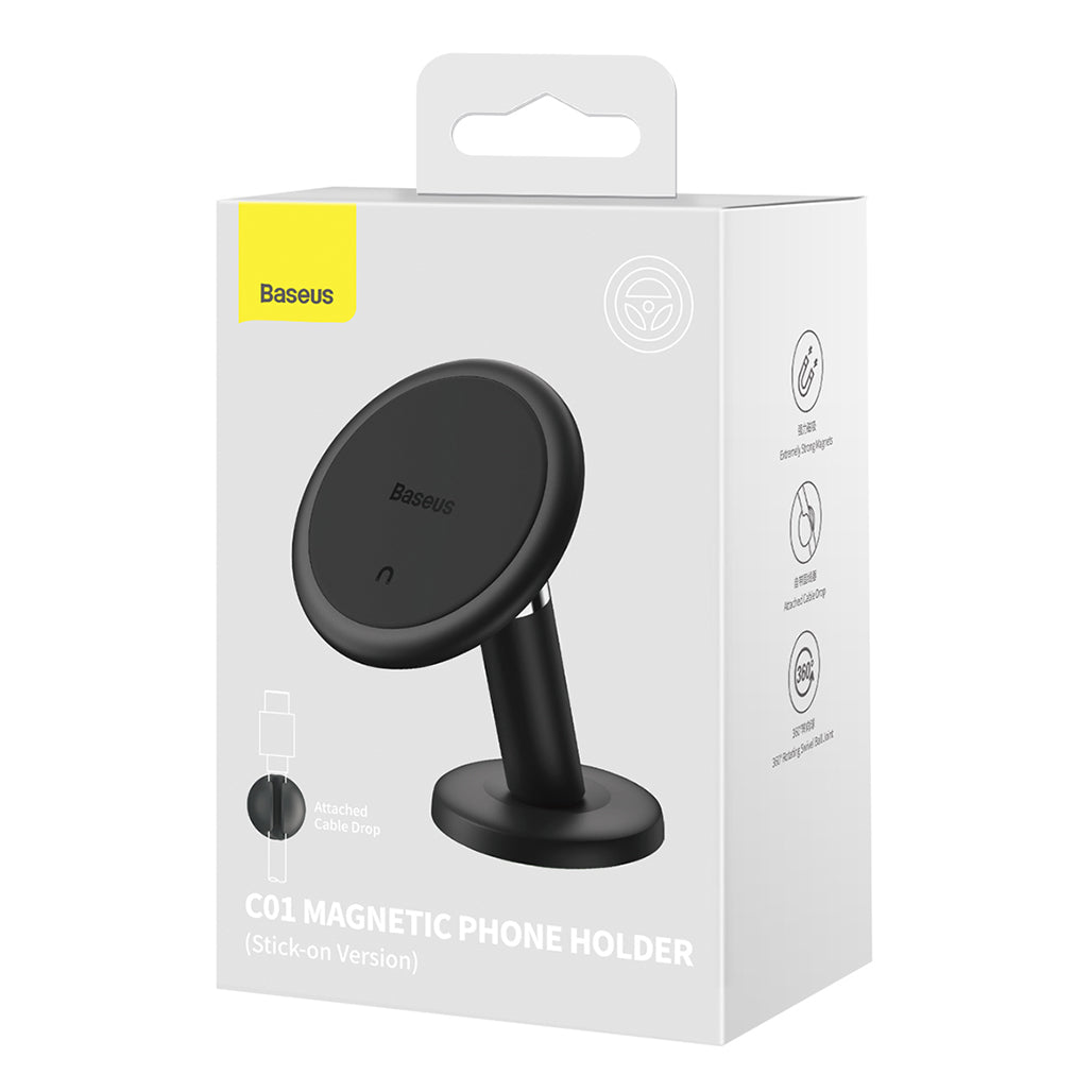 A Photo Of Baseus C01 Magnetic Phone Holder (Stick-on Version) - Black