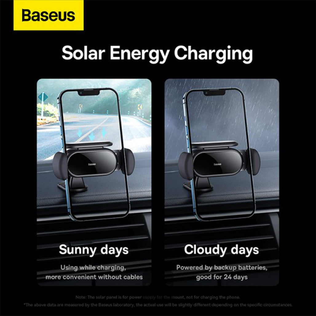 A Photo Of Baseus Steel Cannon Pro Solar - Electric Car Mount