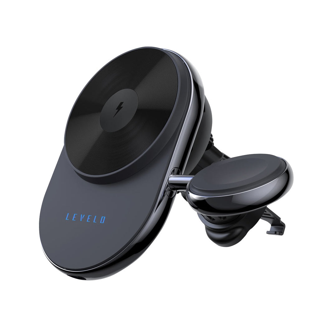 A Photo Of Levelo Siena 2 In 1 Wireless Car Charger | LVLS21WCBK