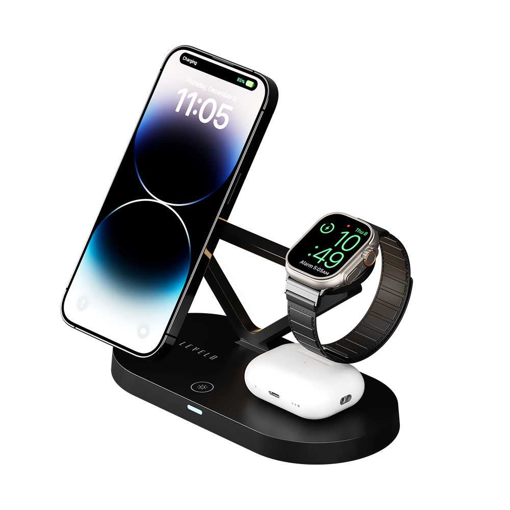 A Photo Of Levelo Premio 5 In 1 Wireless Charging Pad | LVL51WCPBK