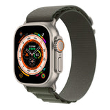 Apple Watch Ultra GPS + Cellular, 49mm Titanium Case with Green Alpine Loop