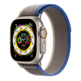 Apple Watch Ultra GPS + Cellular, 49mm Titanium Case with Blue Gray Trail Loop – Small/Medium