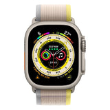 Apple Watch Ultra GPS + Cellular, 49mm Titanium Case with Beige Yellow Trail Loop