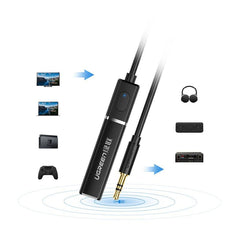 A Photo Of Ugreen Bluetooth 5.0 transmitter wireless audio adapter 3.5 mm mini jack black | CM107