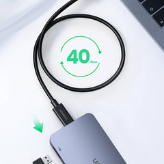 A Photo Of Ugreen USB-C To USB-C Thunderbolt 4 Cable - 100W / 8K 60Hz / 40Gb/s| US501