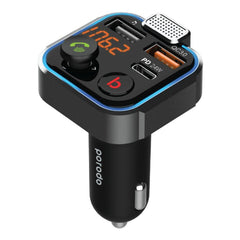 A Photo Of Porodo Smart car charger FM Transmitter | PD-FM42WBB-BK