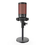 Porodo Gaming Professional RGB Condenser Microphone with Extension Stand - Black
