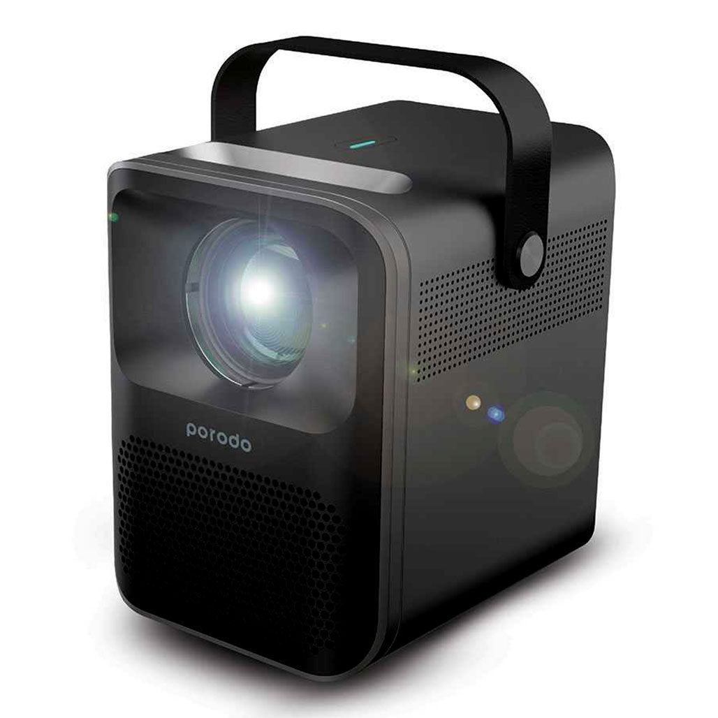 A Photo Of Porodo Full HD Portable Projector 2600mAh | PD-HDPRJAN-BK