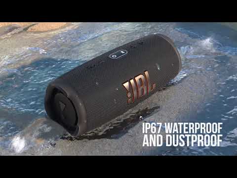 A Video Of JBL Charge 5 - Waterproof Portable Bluetooth Speaker with 20-Hour Playtime and Powerbank Feature