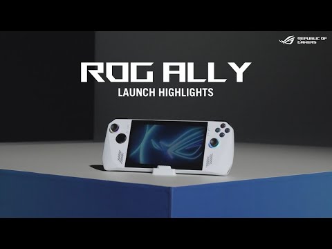 A Video Of Asus ROG Ally 7″ Gaming Handheld Console – AMD Z1 Processor, 16GB RAM, 512GB SSD, FHD 120Hz Display, Windows 11 Home, White