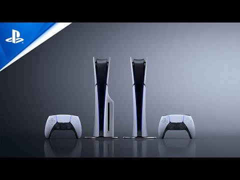 A Video Of Sony PlayStation 5 Slim Console 2023 CD Edition - White, 1TB SSD, 4K Gaming, Ray Tracing, Tempest 3D AudioTech