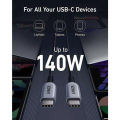 A Photo Of Anker 765 PowerLine USB C to USB C Cable Fast Charging 140W 2m | AN.A8866HA1.GY