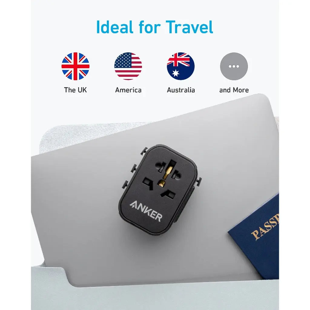 A Photo Of Anker Charger PowerExtend Travel Adapter 30W With USB C Charger | AN.A9212K11.BK