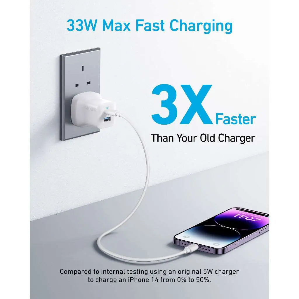 A Photo Of Anker Powerport 323 - 33W USB C Charger | AN.A2331K11.BK