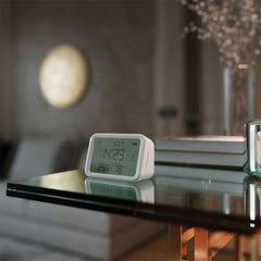 A Photo Of Porodo WiFi Smart Clock - Ambience Sensor | PD-LSTHSR-WH