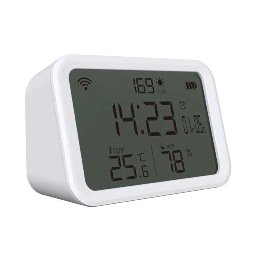 A Photo Of Porodo WiFi Smart Clock - Ambience Sensor | PD-LSTHSR-WH