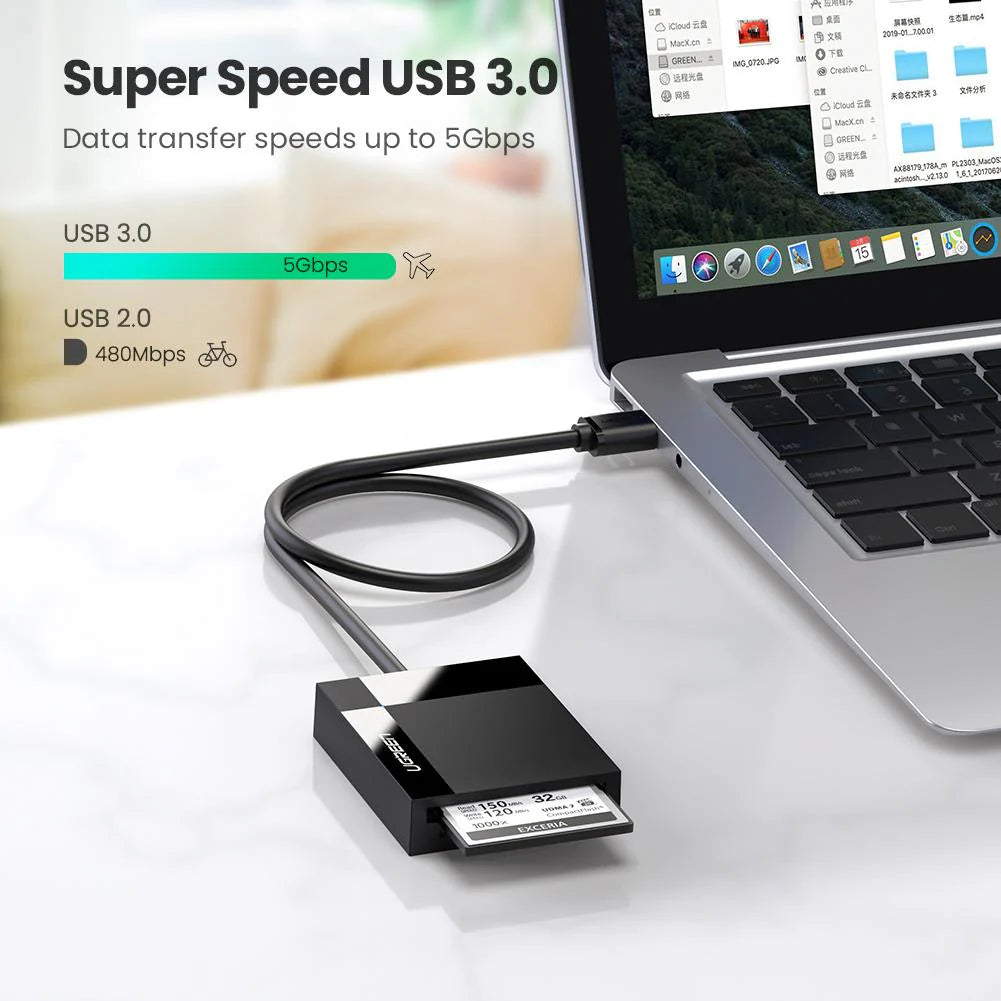 A Photo Of Ugreen 4-in-1 USB 3.0 SD/TF Card Reader | CR125