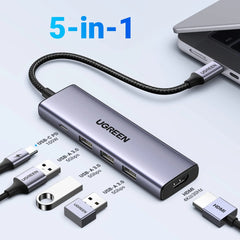 A Photo Of Ugreen 5-in-1 USB-C Hub (100W PD, 4K@30Hz HDMI) | CM511