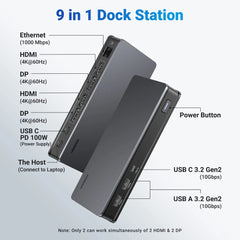 A Photo Of Ugreen Revodok Pro 209 9-in-1 4k HDMI Universal Docking Station | CM615