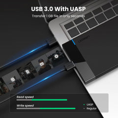 A Photo Of Ugreen USB 3.0 to SATA III Hard Drive Enclosure | US221