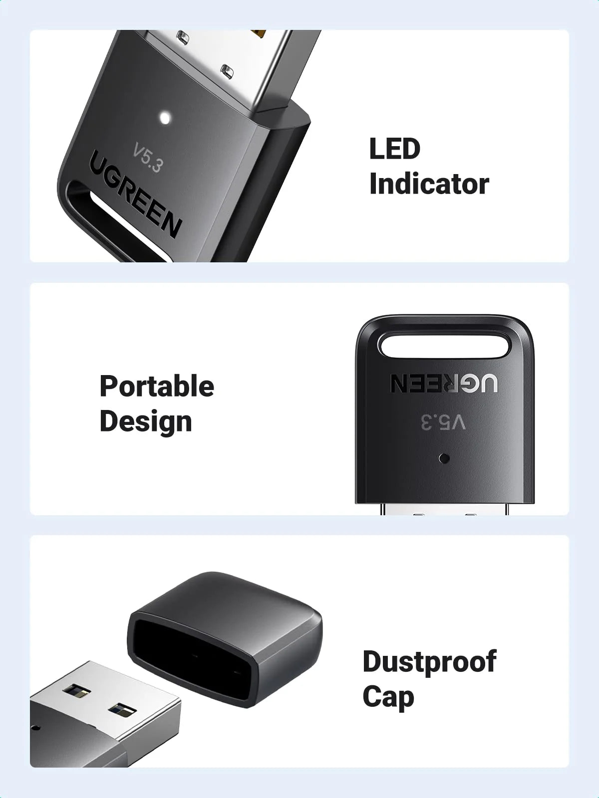 A Photo Of Ugreen USB Bluetooth 5.3 Adapter for PC | CM591