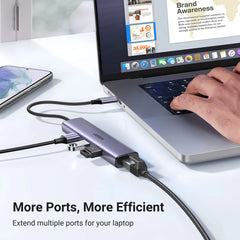 A Photo Of Ugreen 4 in 1 USB C Hub with Ethernet | CM475